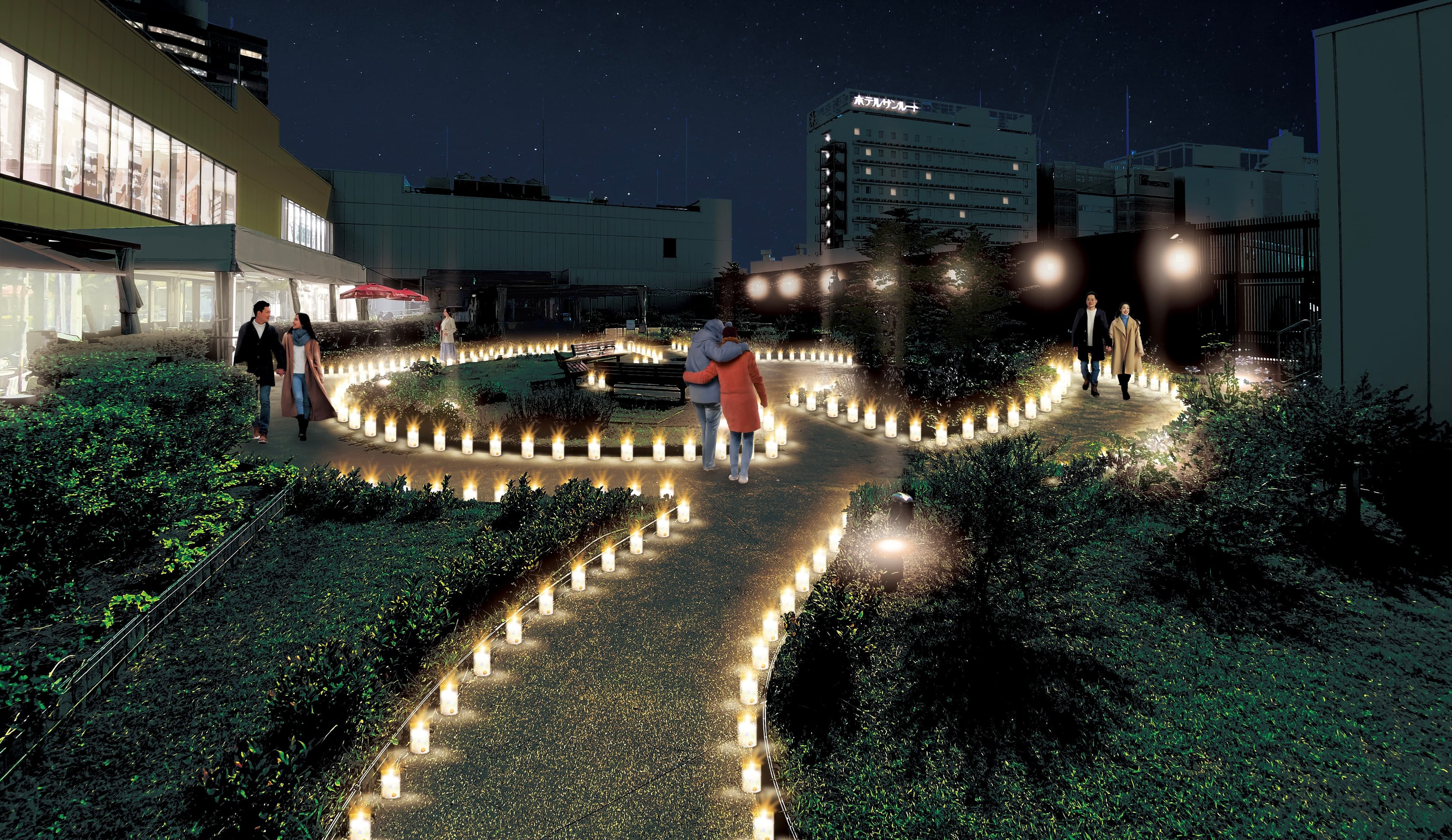 <YORU MACHI in 千葉市中心市街地 × PERIE Anniversary Year>みんなの想いをキャンドルに込めた、クリスマスイベント未来への希望を描く『Art candle exhibition』&『Candle Art Cafe』を開催